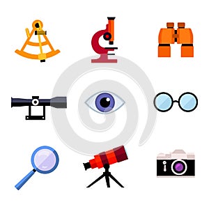 Set of optic icons