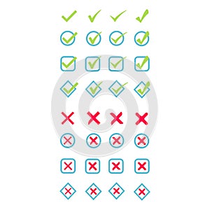 A set of options for checkmark buttons.