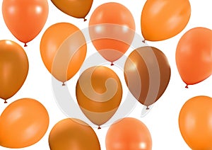 Set of Orange Party Balloons
