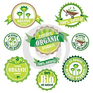 Set of organic / bio / natural logos and badges