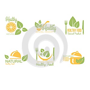 Set of Organic and Natural Food Labels