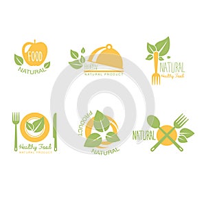 Set of Organic and Natural Food Labels