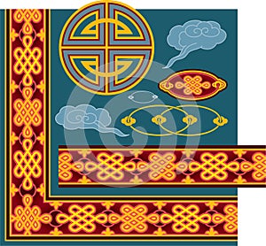 Set of Oriental Design Elements