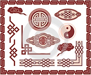 Set of Oriental Design Elements