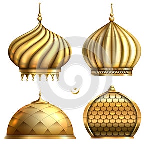 Set of oriental golden domes