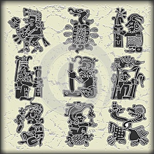 Set of ornament in style of the Maya