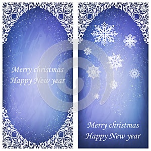 Set of ornamental Christmas cards