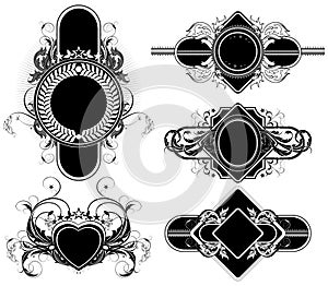 Set of ornamental elements