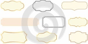 Set of Ornamental label frames collection
