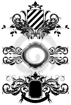 Set of ornamental shields