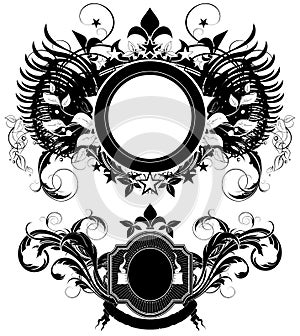 Set of ornamental shields