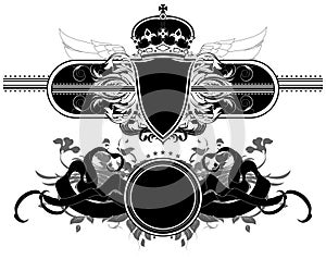 Set of ornamental shields