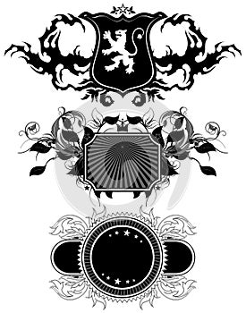 Set of ornamental shields