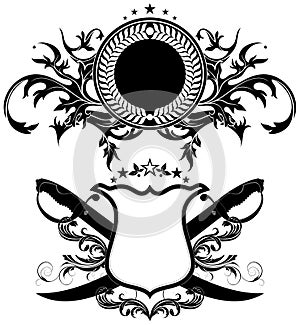 Set of ornamental shields