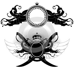 Set of ornamental shields