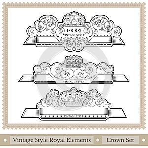 Set of ornate headpieces royal style photo