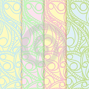 Set ornate pattern seamless texture. Vector illustration/ EPS 8