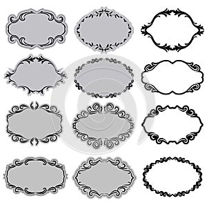 Set of ornate vector frames