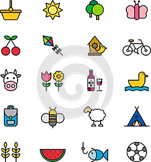 Set of outdoor activity icons