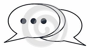 Set of Outline Speech Bubbles Icons, Communication Vector Design Element, vector design Generative AI