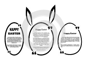 Set oval frames for Easter. Happy Easter