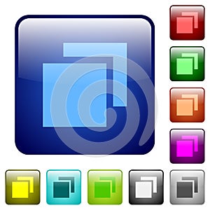 Color overlapping elements square buttons