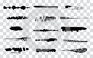 Set of Paint brushes on the transparent background