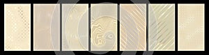 Set of pale beige metallic splendid textures - elegancy deluxe graphic templates kit