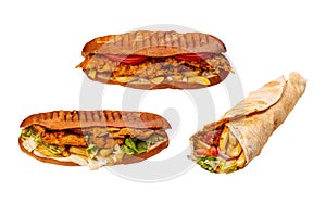 Set of pannini sandwiches