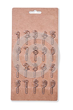 Set of paperclips isolated