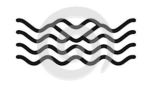 Abstract Black Wave Lines Graphic, vector design Generative AI