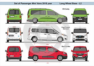 Set of Passenger Mini Vans LWB L2 2018