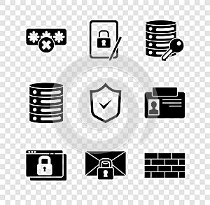 Set Password protection, Server security key, Secure your site HTTPS, SSL, Mail message password, Firewall, wall, Server