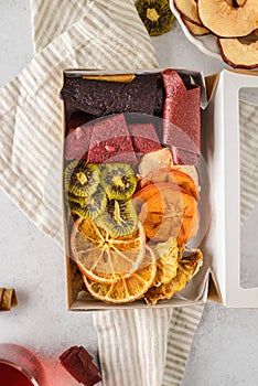 set of pastilles and dried fruits