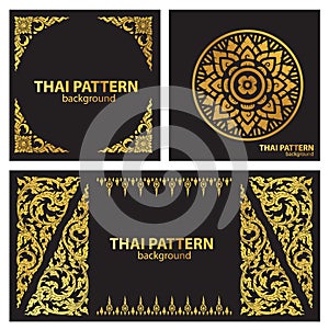 Set pattern lines thai vector