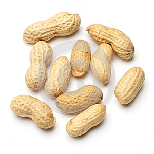 Peanuts set isolated on white background