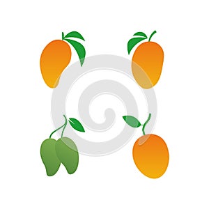 Set of pear icons in different colors. Vector illustration eps 10