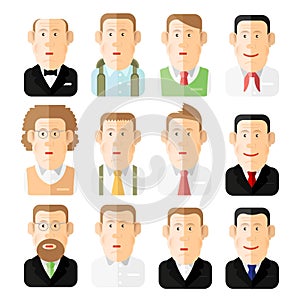 Set of people icons in flat style Different occupations age and style