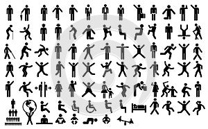 Set people pictogram