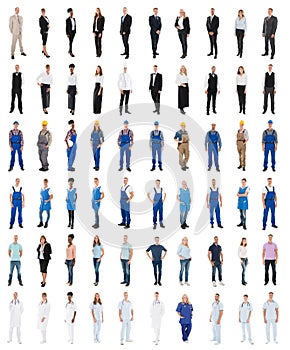 Set Of People With Various Occupations