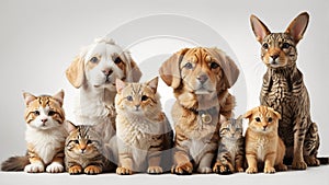 set pets - Dog, cat, bird, reptile, rabbit