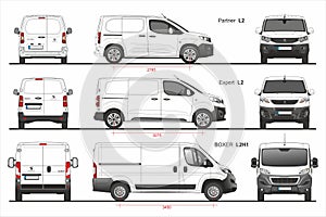 Set of Peugeot Van and Minivans 2018-present