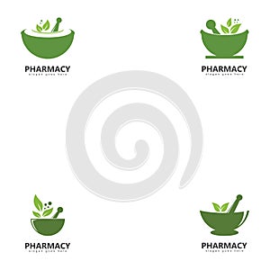 set of pharmacy logo icon vector template
