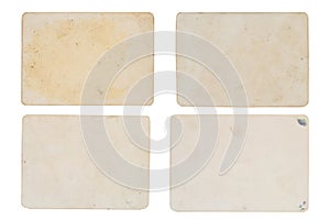 Set of photo paper with dusty and grungy texture