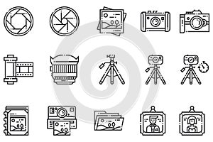 Set of photography icon collection vector illusstration
