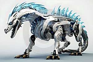 Set of photos of leviathan, sea dragon, various styles, mechanical robot, futuristic technology, white background, ancient