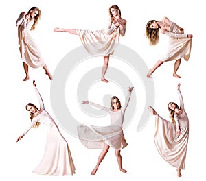 Set of photos modern style dancer
