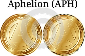 Set of physical golden coin Aphelion APH