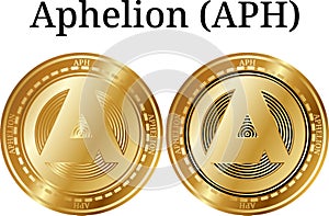 Set of physical golden coin Aphelion APH