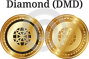 Set of physical golden coin Diamond (DMD)